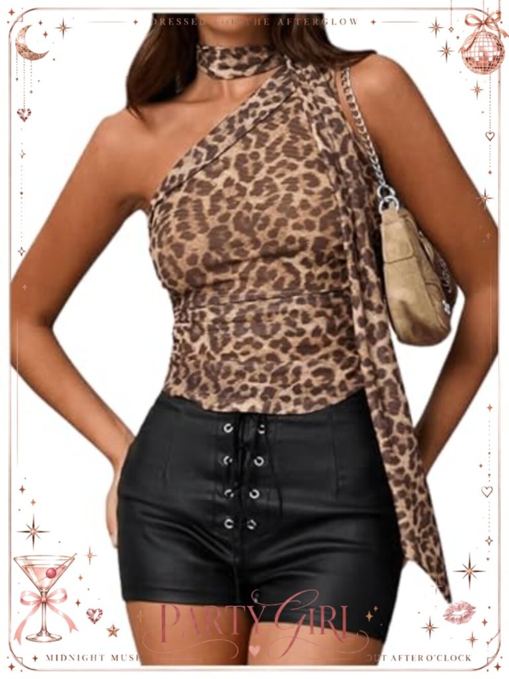 WDIRARA Leopard Print Halter Crop Top Ruched Sleeveless Y2K Fitted Party Tank